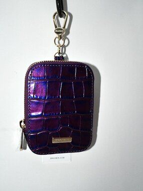 BRAHMIN Acro Katelynn Bag Pouch in Purple Acro #1038262000400 NWT